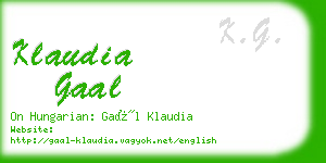 klaudia gaal business card